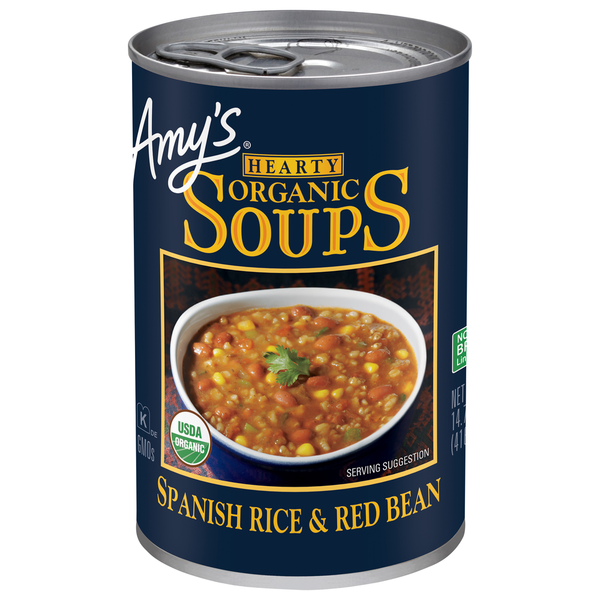 Soup, Broth & Bouillon Amy's Kitchen Hearty Spanish Rice & Red Bean Soup hero