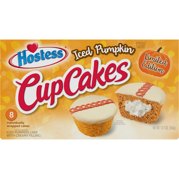 Bakery Desserts Hostess Iced Pumpkin Flavored CupCakes hero