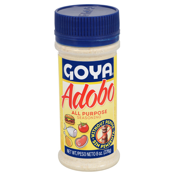 Latin & Hispanic Cuisine Goya Adobo All-Purpose Seasoning, without Pepper hero