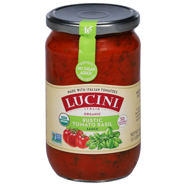 Pasta Sauce Lucini Italia Sauce, Organic, Rustic Tomato Basil hero