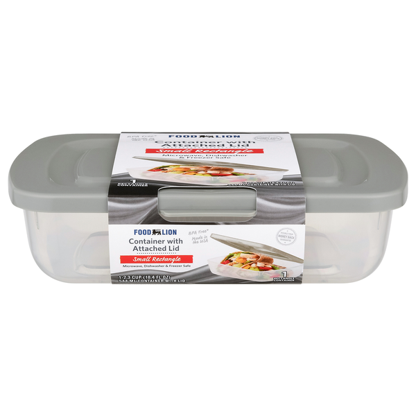 Food Wraps & Storage Food Lion Containers, 2.3 Cup, Small Rectangle hero