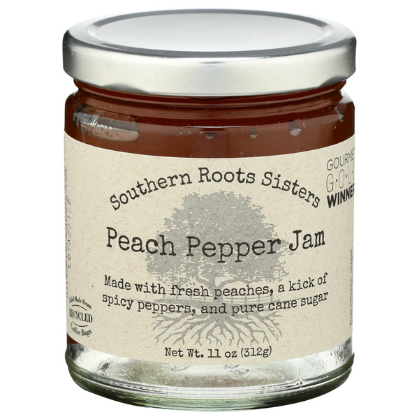 Preserved Dips & Spreads Southern Roots Sisters Jam Peach Pepper hero