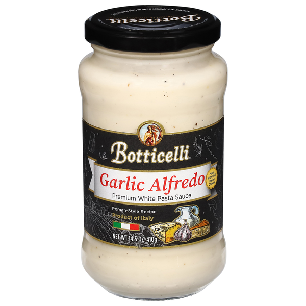 Pasta Sauce Botticelli Pasta Sauce, White, Premium, Garlic Alfredo hero