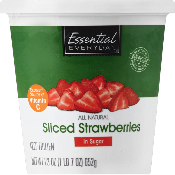 Packaged Vegetables & Fruits Essential Everyday Strawberries, Sliced hero