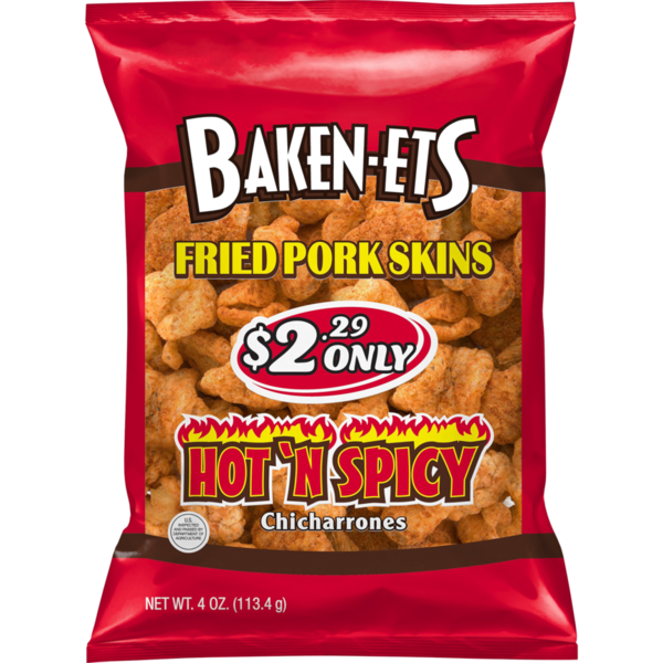 Popcorn & Jerky Baken-Ets Hot N Spicy Fried Pork Skins hero