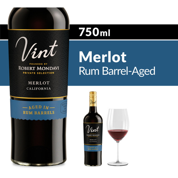 Merlot Vint Rum Barrel Aged Merlot Red Wine Bottle hero