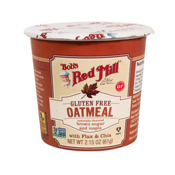 Hot Cereal & Pancake Mixes Bob's Red Mill Oatmeal Cup, Brown Sugar & Maple, Gluten Free hero