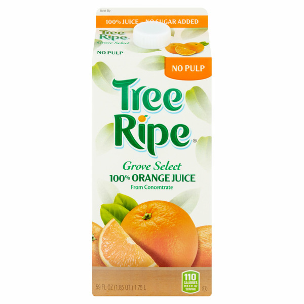 Tree Ripe Grove Select No Pulp 100% Orange Juice hero