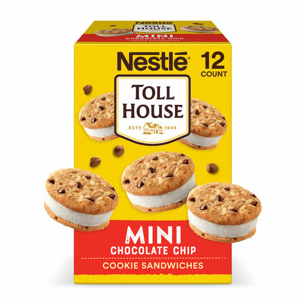 Ice Cream & Ice Toll House Mini Vanilla Chocolate Chip Cookie Sandwiches hero