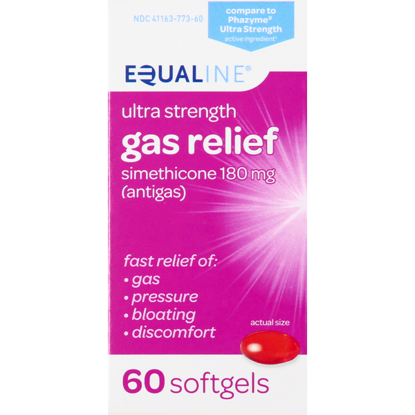 Digestion Equaline Gas Relief, Ultra Strength, 180 mg, Softgels hero