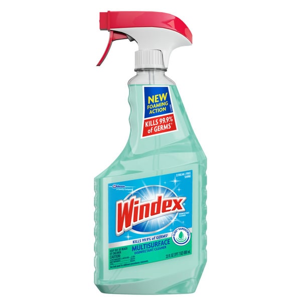 Cleaning Products Windex Disinfectant Cleaner Multi-Surface Spray Bottle, Rainshower Scent hero