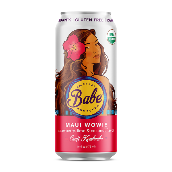 Refrigerated Babe Beverages Organic, Kombucha, Maui Wowie - Strawberry, Coconut & Lime hero