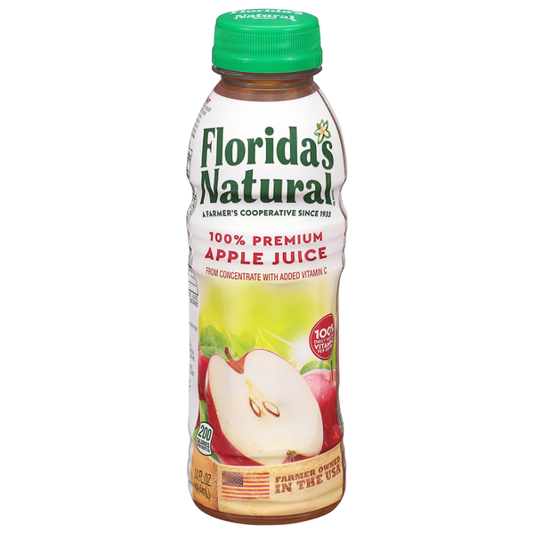 Juice & Nectars Florida's Natural 100% Juice, Apple, Premium hero