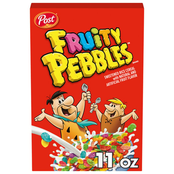 Cereal & Granola Post PEBBLES Fruity PEBBLES Breakfast Cereal, Gluten Free, Kids Snacks, Small Cereal Box hero