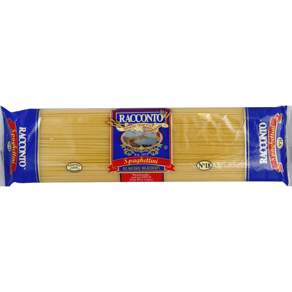 Dry Pasta Racconto Italian Foods Spaghettini No. 18 hero