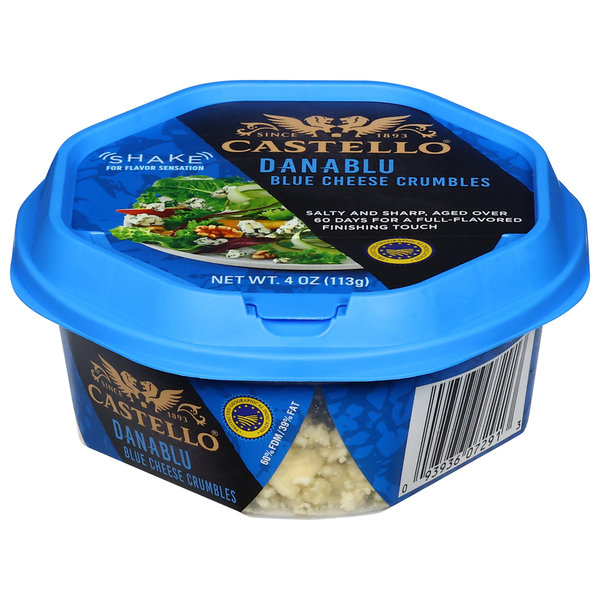 Specialty Cheeses Castello Cheese Crumbles, Blue, Danablu hero