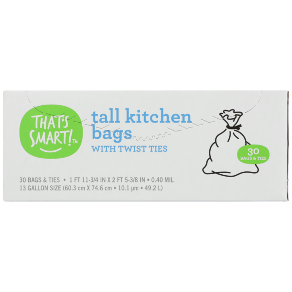 Trash Bags & Liners That's Smart! Tall Kitchen Bags With Twist Ties hero