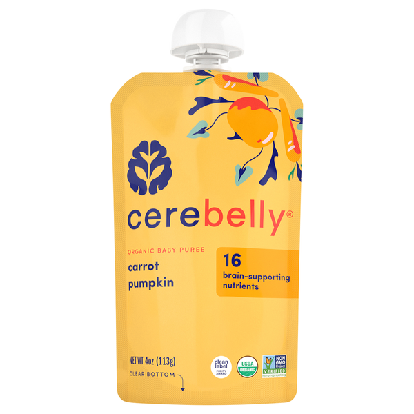 Baby Food & Formula Cerebelly Baby Puree, Organic, Carrot Pumpkin hero