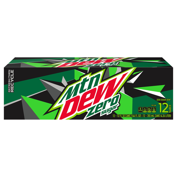 Soft Drinks Mountain Dew Soda, Zero Sugar hero