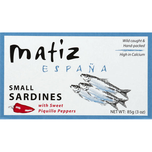 Canned Meat & Seafood Matiz Small Sardines, with Sweet Piquillo Peppers hero