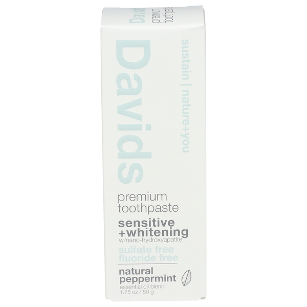 Oral Hygiene DAVID Sensitive + Whitening W/Nano-Hydroxyapatite Peppermint Toothpaste, 1. hero