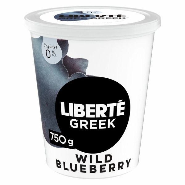 Yogurt Liberté Greek 0% Yogurt, Blueberry, High Protein hero