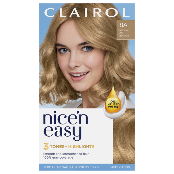 Hair Care Nice’n Easy Hair Color, Permanent, Medium Ash Blonde 8A hero