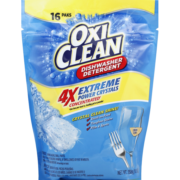 Dish Detergents OxiClean Dishwasher Detergent, Paks, Lemon Clean hero