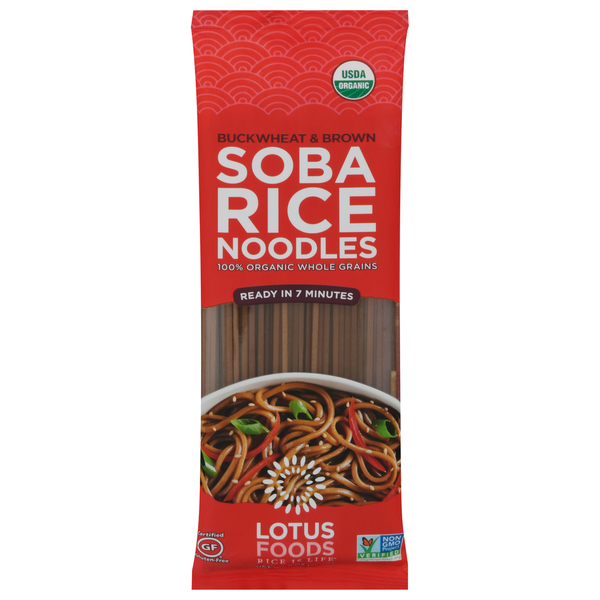 Asian Foods Lotus Foods Rice Noodles, Soba, Buckwheat & Brown hero