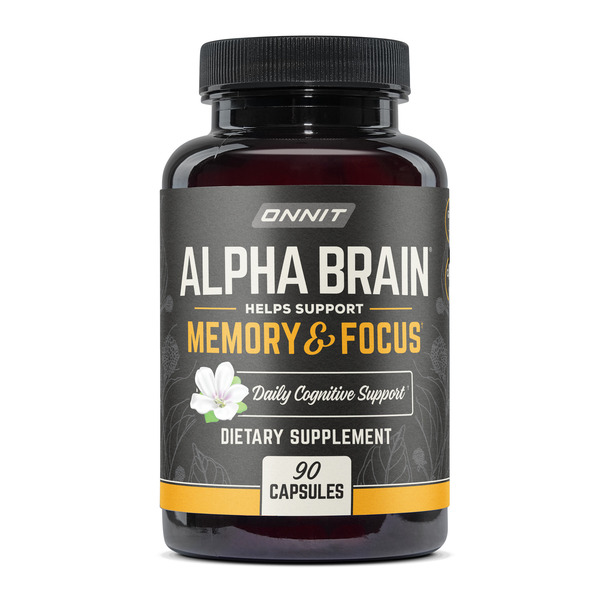 Brain & Memory Support Onnit Alpha Brain, Daily Memory & Focus Support hero