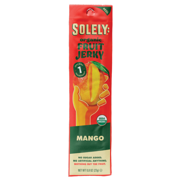 Solely: Fruit Jerky Mango, Organic, Strip hero