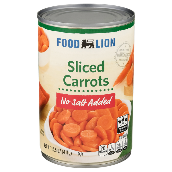 Canned & Jarred Vegetables Food Lion Carrots, Sliced hero