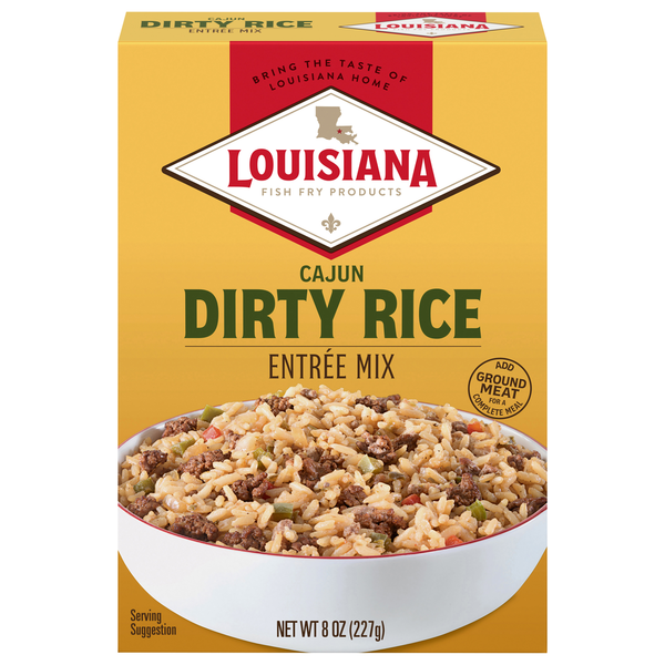 Instant Foods Louisiana Fish Fry Products Entree Mix, Dirty Rice, Cajun hero