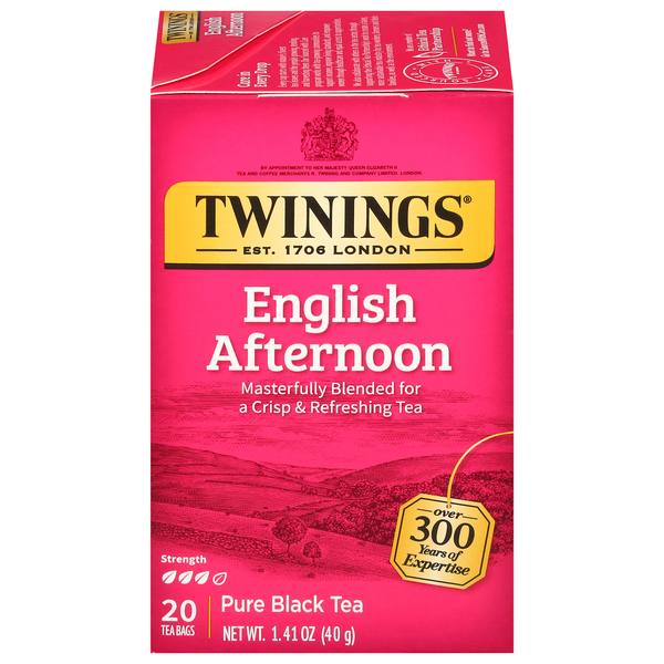 Tea Twinings Black Tea, English Afternoon, Pure, Tea Bags hero