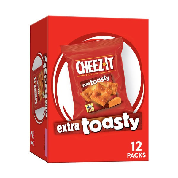 Crackers Cheez-It Cheese Crackers, Baked Snack Crackers, Extra Toasty hero