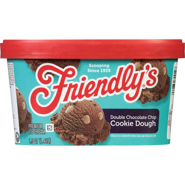 Ice Cream & Ice Friendly's Ice Cream Premium Double Chocolate Chip Cookie Dough 1.5 Quart Scround hero