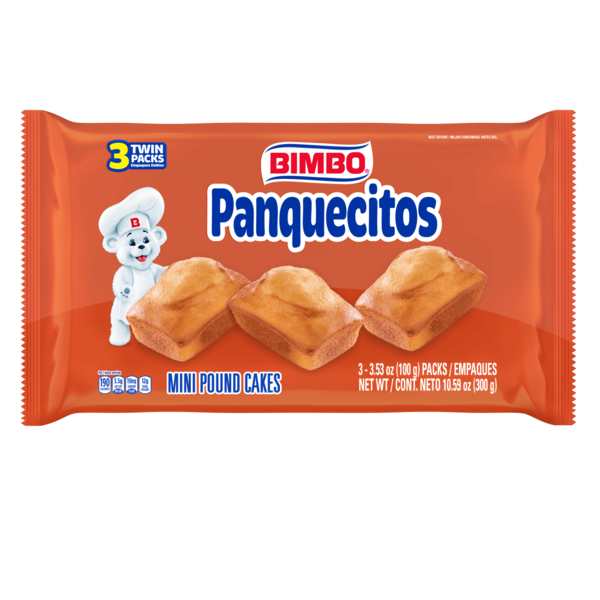 Latino Foods Bimbo  Panquecitos, 3 twin packs, Plain Mini Pound Cakes hero