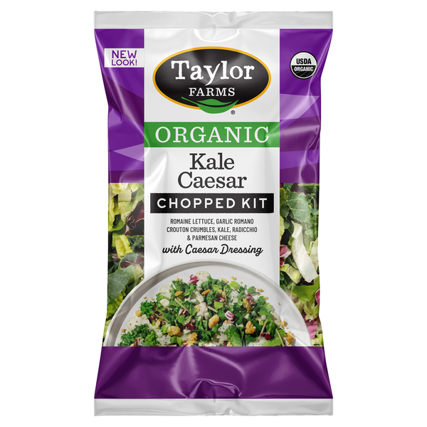 Fresh Vegetables Taylor Farms Organic Kale Caesar Chopped Salad Kit hero