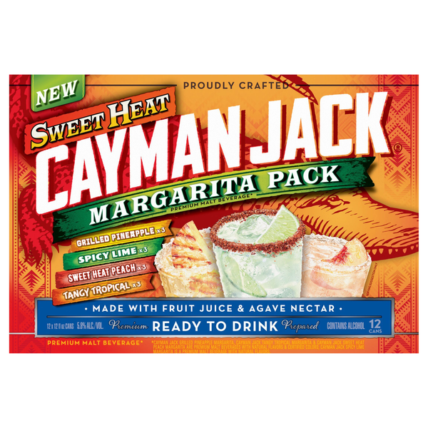 Cayman Jack Malt Beverage, Premium, Sweet Heat, Margarita Pack hero