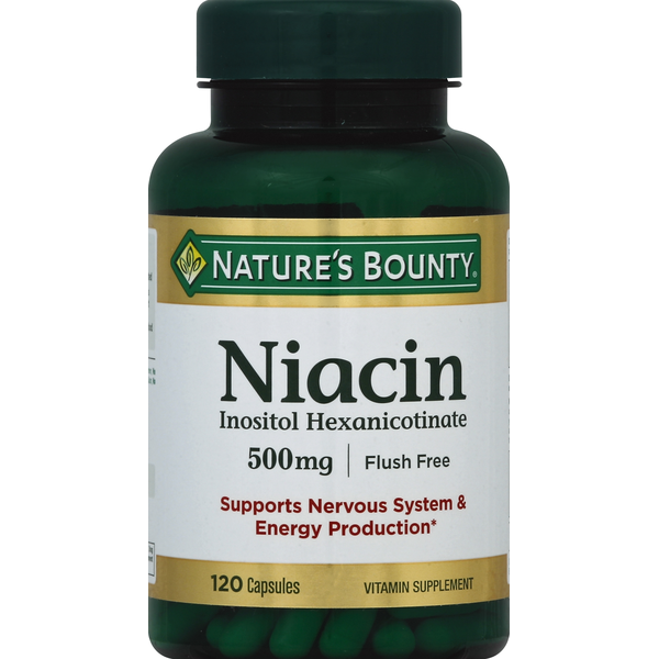 Vitamins & Supplements Nature's Bounty Niacin 500mg Capsules - 120 CT hero