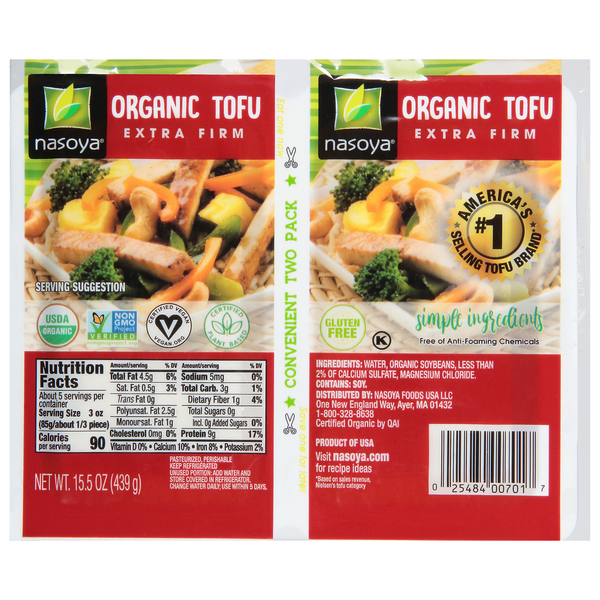 Tofu & Meat Alternatives Nasoya Tofu, Extra Firm, Organic, Two Pack hero