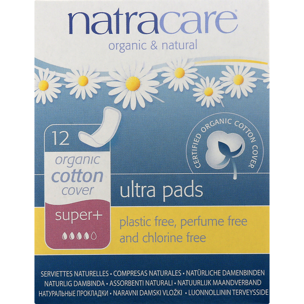 Feminine Care Natracare Ultra Pads, Super+ hero