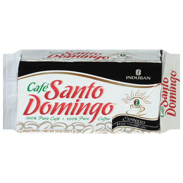 Coffee Café Santo Domingo Coffee, 100% Pure, Ground, Espresso hero