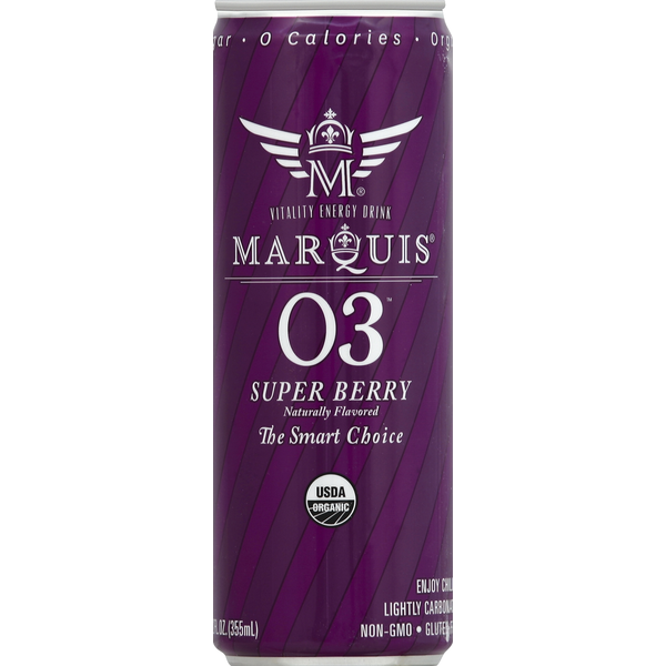 Energy & Sports Drinks Marquis de Dijon Energy Drink, Vitality, Super Berry hero