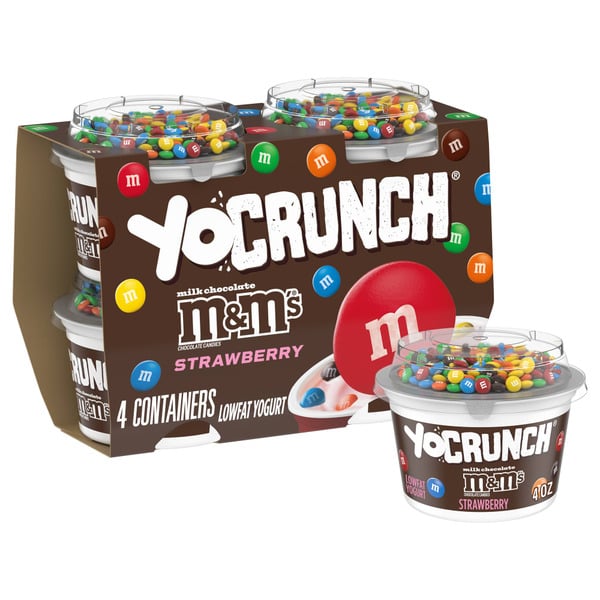 Yogurt YoCrunch Strawberry Lowfat Yogurt with M&M's hero