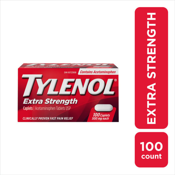 Pain Relievers Tylenol Adult Extra Strength Pain Relief Acetaminophen 500Mg Caplets hero