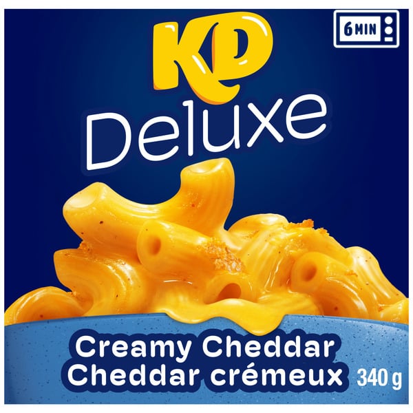 Frozen Meals Kraft Deluxe Creamy Cheddar Macaroni and Cheese Frozen Dinner hero