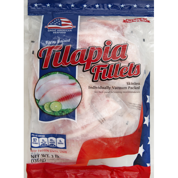 Seafood Great American Seafood Tilapia, Fillets hero