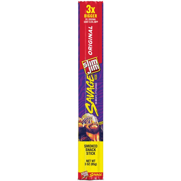 Meat Counter Slim Jim Original Savage Size Meat Stick hero