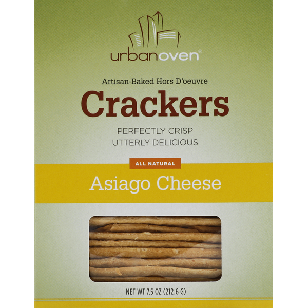 Crackers Urban Oven Crackers, Asiago Cheese hero